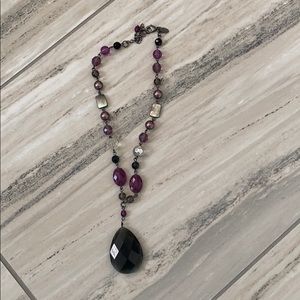 Lia Sophia Purple Pendant Necklace